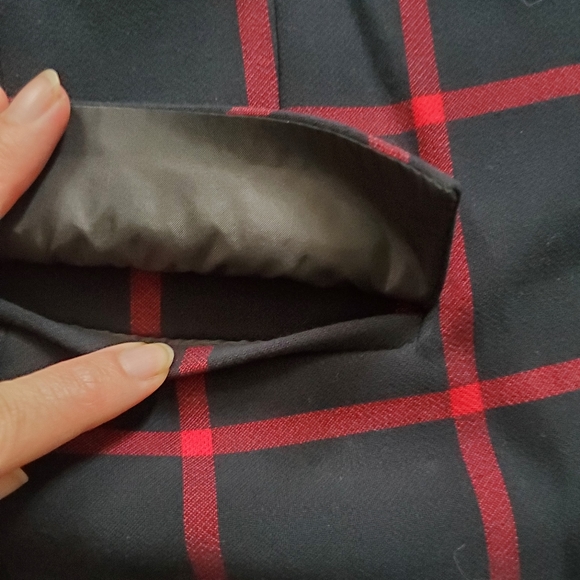 NorthStyle Women's Navy Blue Blazer with Red window Pane Plaid print Sz XL EUC - Picture 6 of 15